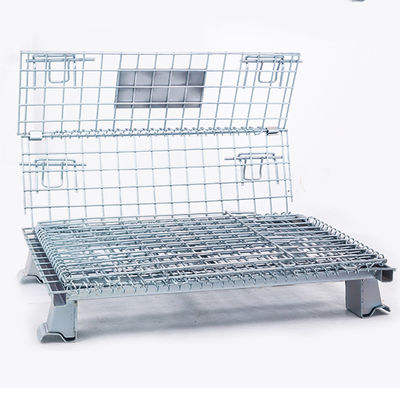 quality  Collapsible Workshop 6.0mm Wire Q235 Steel Pallet Cages factory
