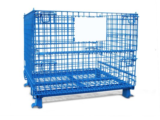Wire mesh container used in storing goods in warehouse