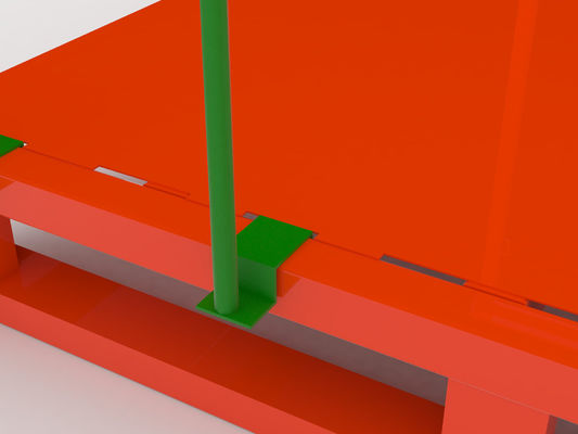 Red Orange 30*50mm Upright 150KG Capacity Stackable Stillages