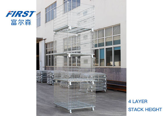 Transportation 5/1 Stackability RAL Galvanized Wire Mesh Box Pallet