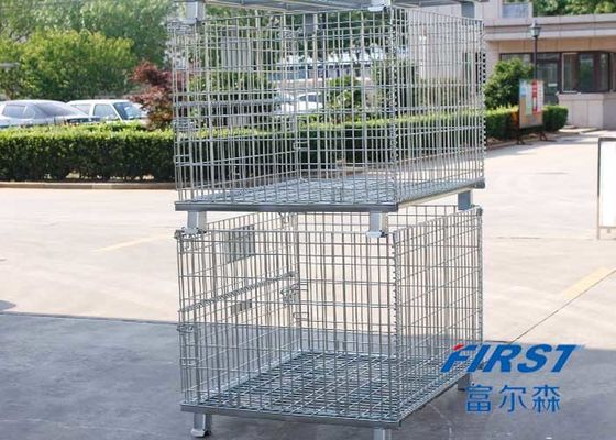 Stackable Steel Q235 50*50mm Wire Mesh Box Pallet