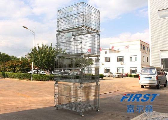 Four Rings 0.31m3 6.3mm Gauge Wire Mesh Box Pallet