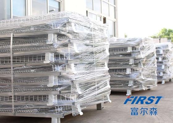 Four Rings 0.31m3 6.3mm Gauge Wire Mesh Box Pallet