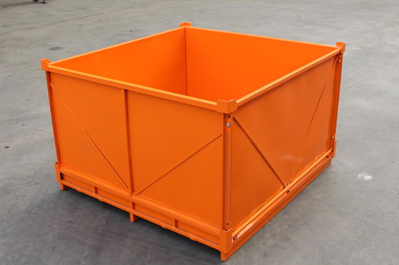 Foldable Galvanized 2.0mm Thickness 48KG Metal Pallet Cages
