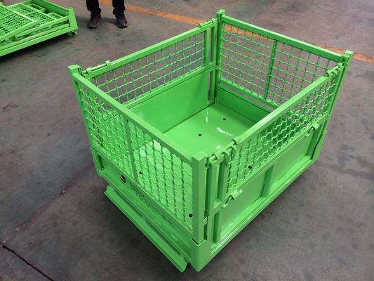 Supermarket 50*50mm Mesh 0.6mm Wire Collapsible Metal Cage