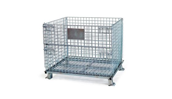 Zinc Plated Warehouse Storage 50x50mm Steel Q235 Wire Mesh Cage