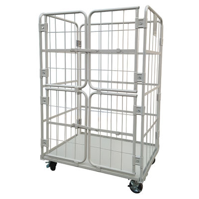 4 Sided Wheeling Hot Dipped Zinc Logistics Cage Trolley
