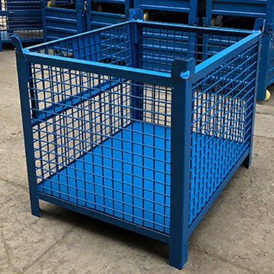 Industrial Metal pallet cage in warehouse