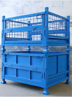 Industrial Metal pallet cage in warehouse