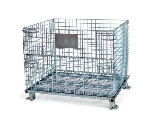 CE RAL Powder Coated 1000KG Folding Wire Mesh Container