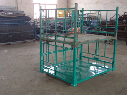 CE Hot Dipped Zinc 4 Sided Wheeling Roll Cage Containers